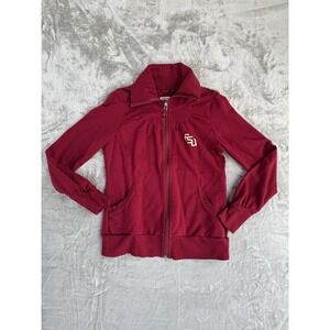 Florida State Seminoles Sweater Women Sz S Maroon Red Full Zip Cutter & Buck FSU